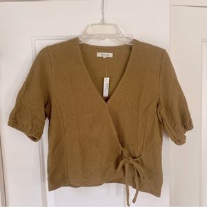 Madewell Olive Wrap Blouse